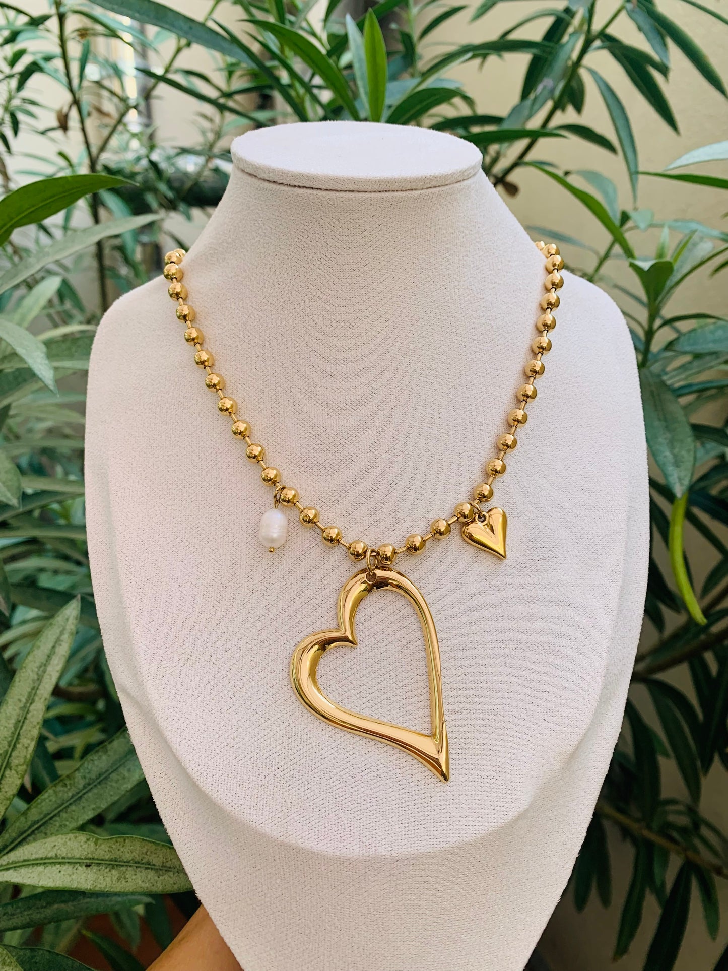 Collana Due Cuori Gold