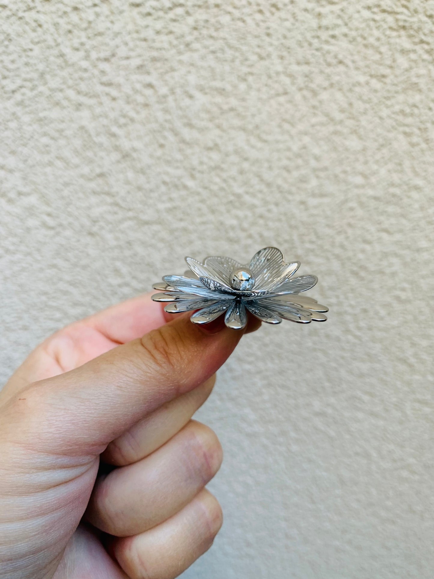 Orecchini Fiore 3D Argento