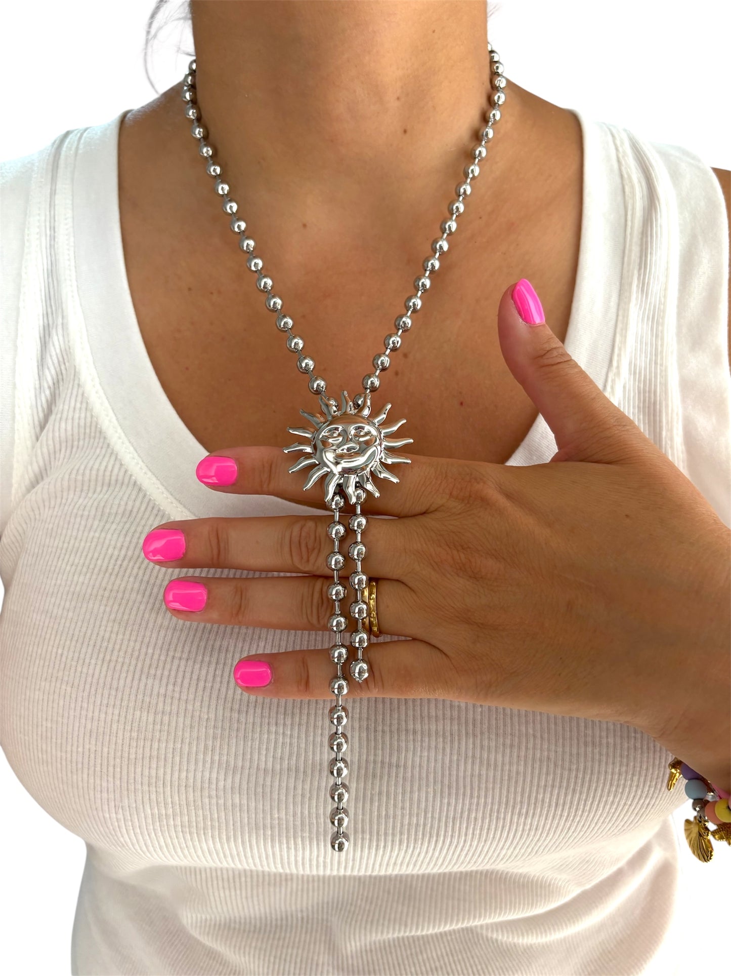 Collana Sole Dentro Argento