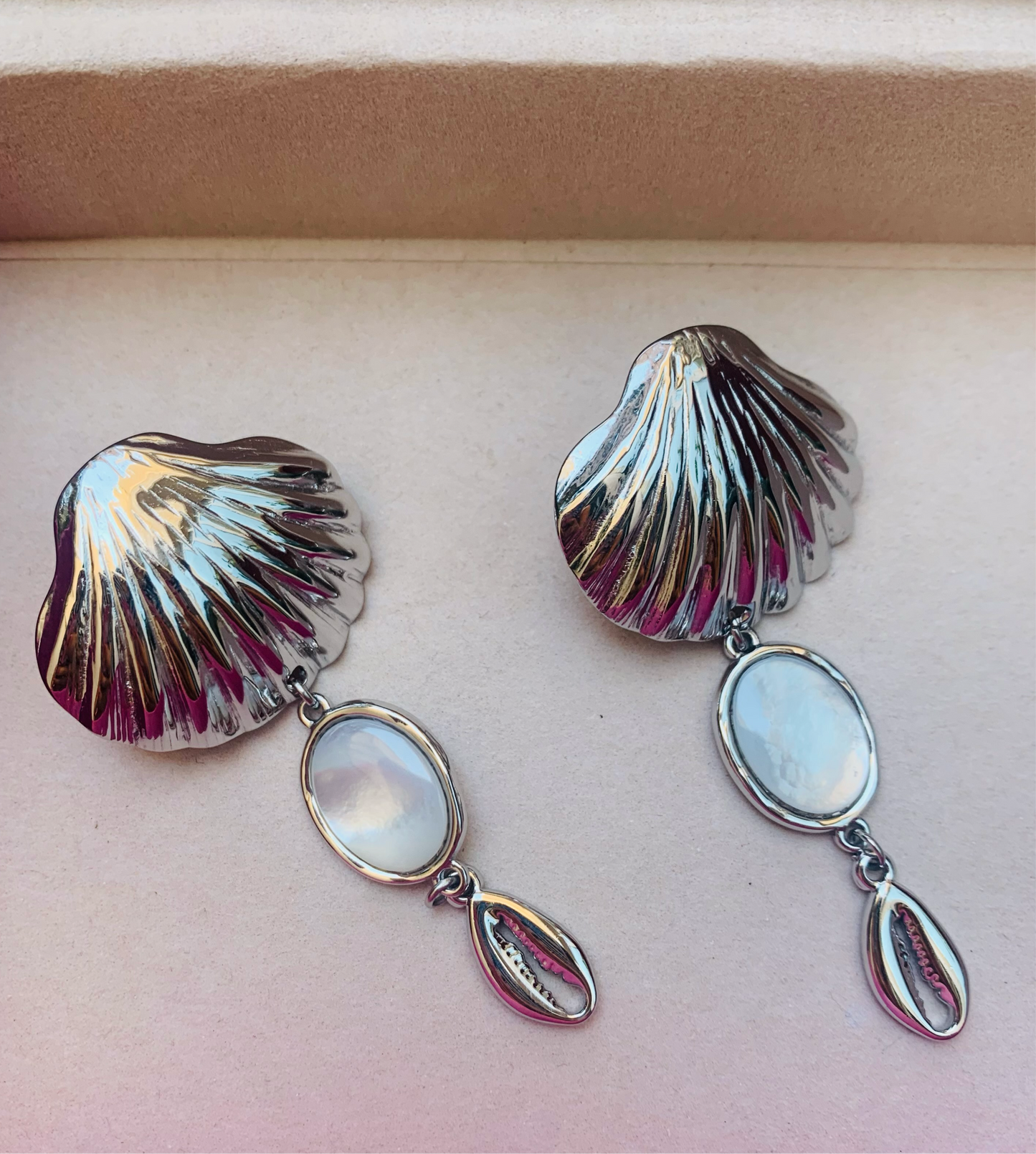 Orecchini Conchiglia Madreperla Silver