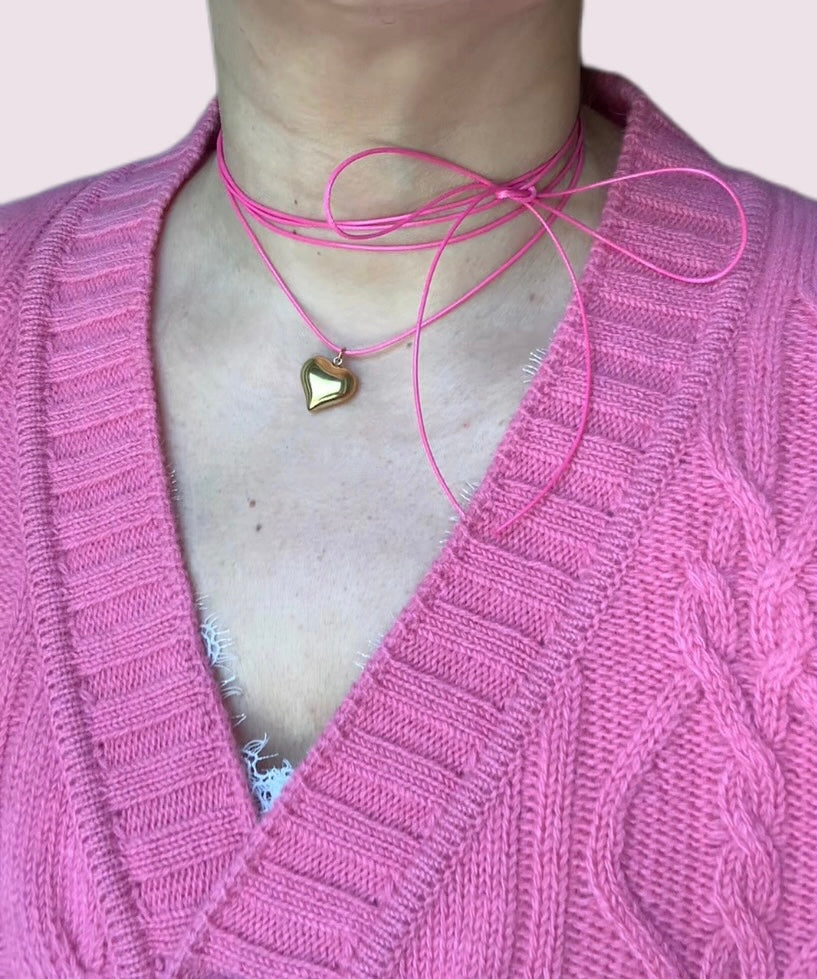 Choker Cuore Bombato gold