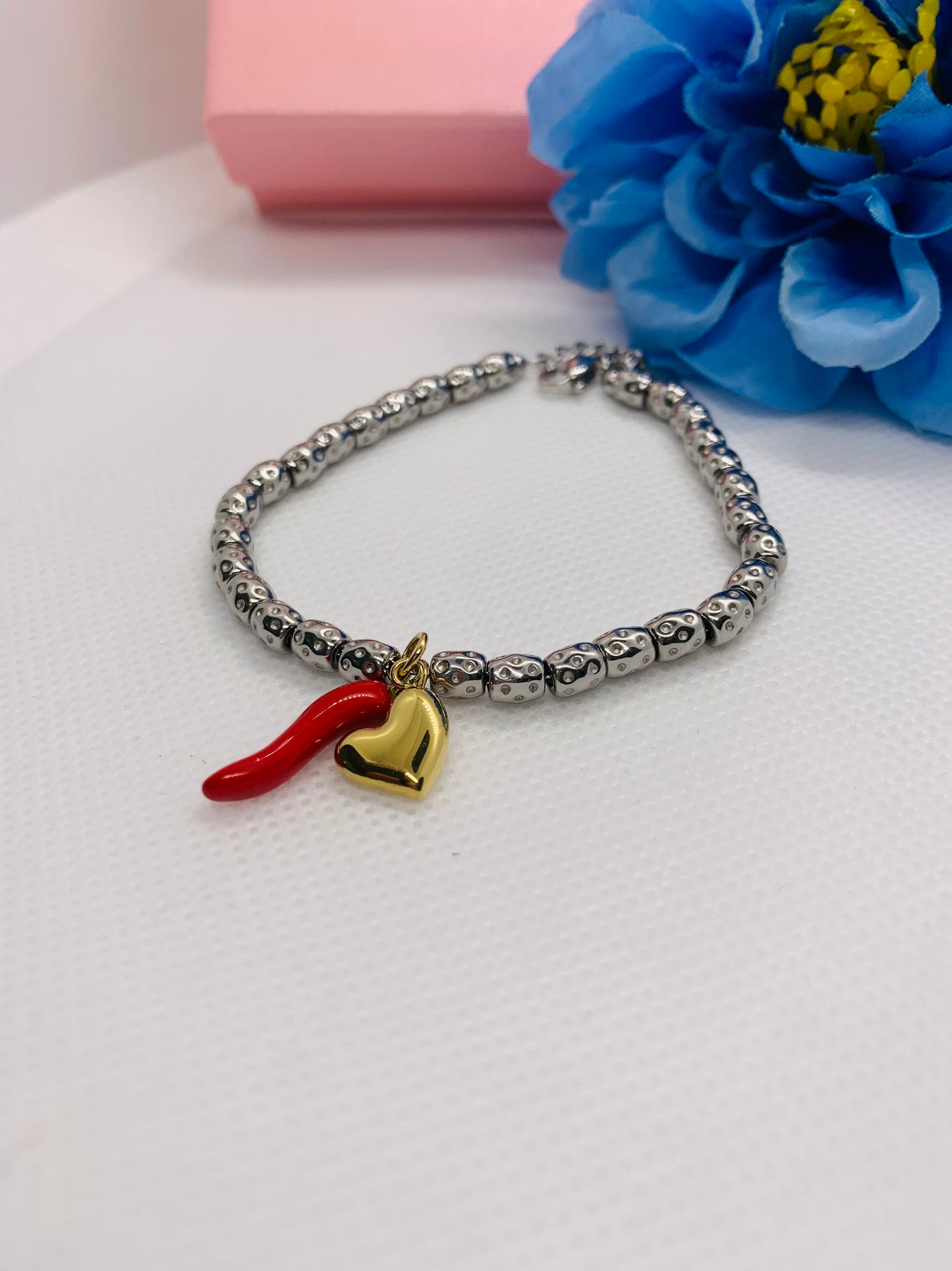 Bracciale Cuore e Cornetto