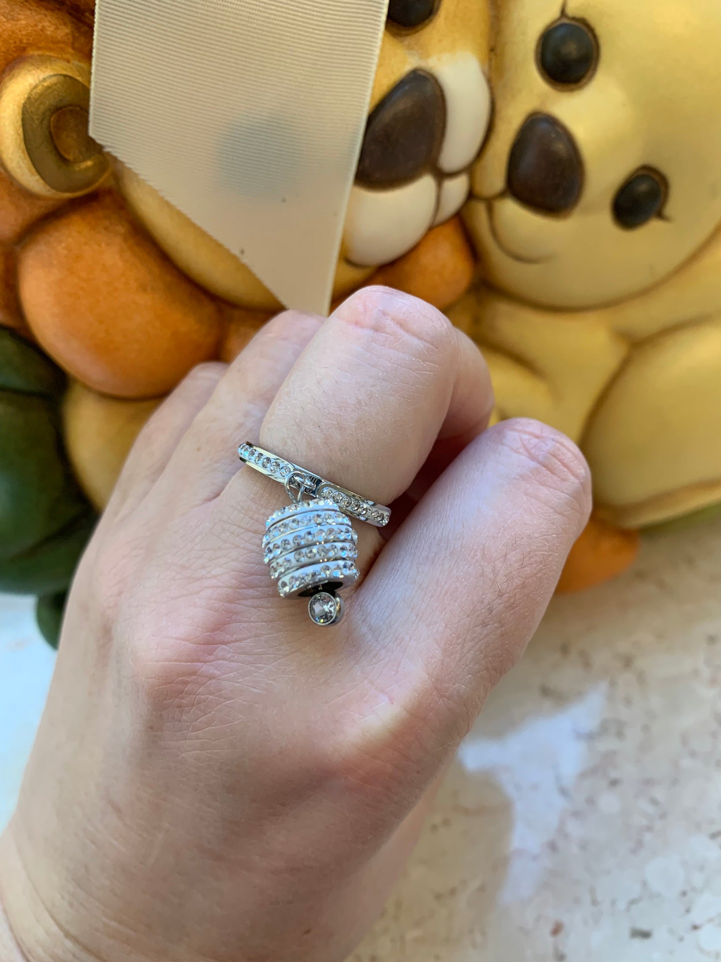 Anello Campanella Strass