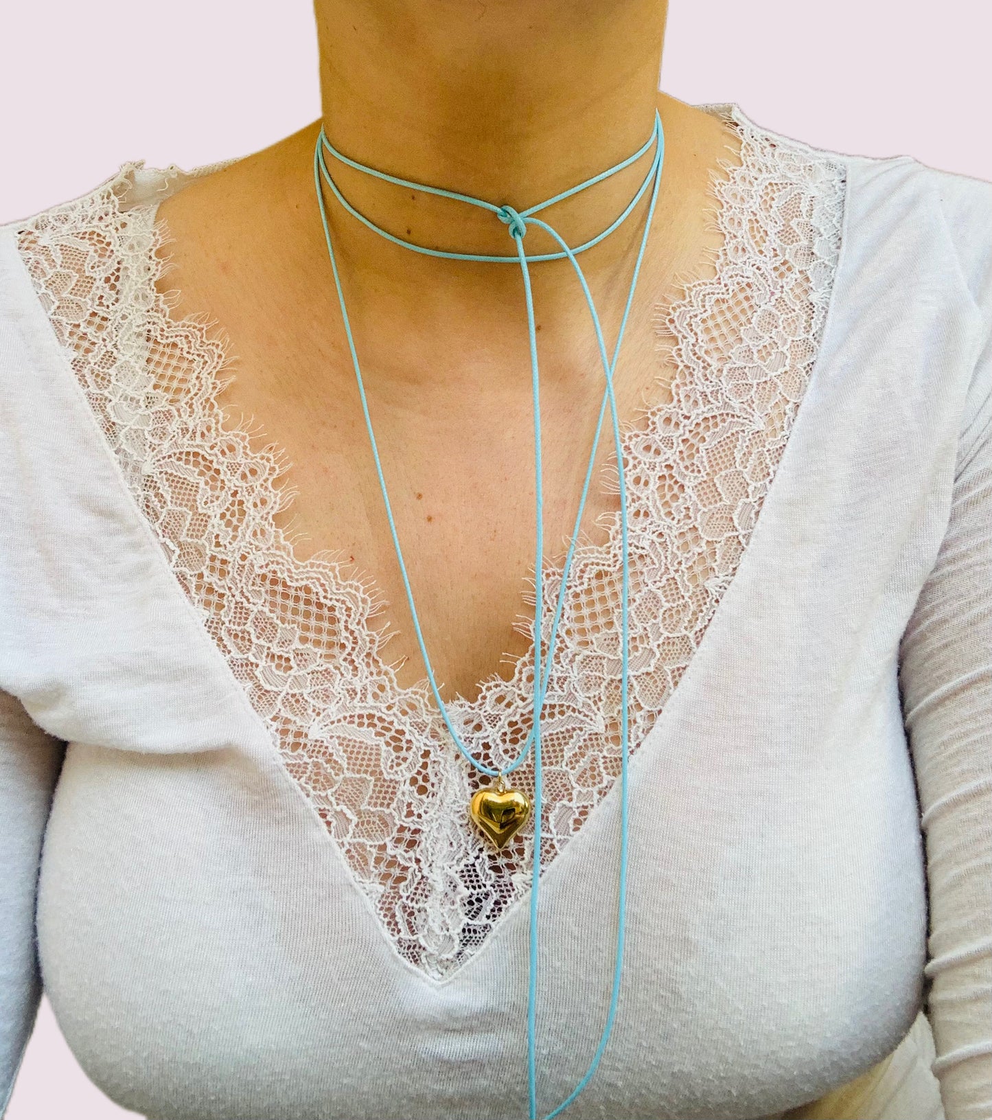 Choker Cuore Bombato gold