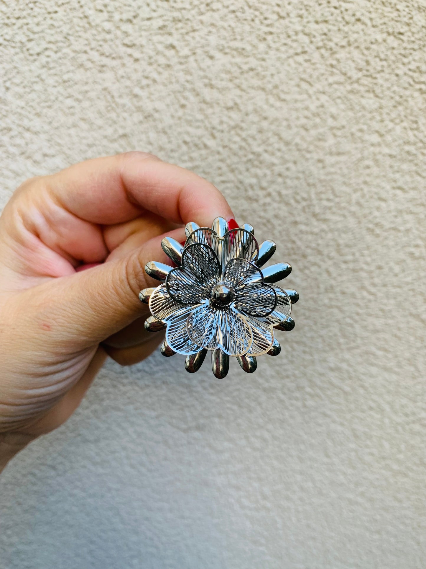 Orecchini Fiore 3D Argento