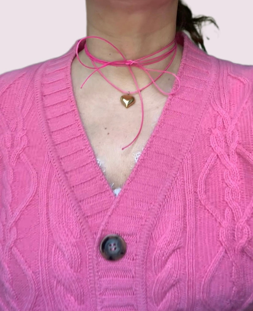 Choker Cuore Bombato gold