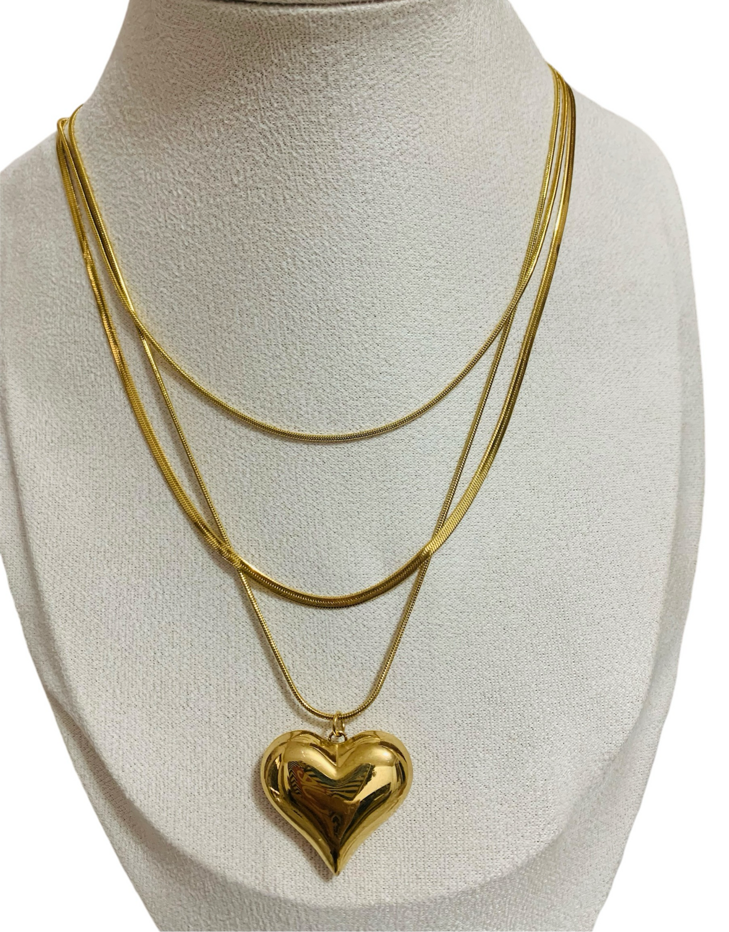 Collana 3 Fili Cuore Oro