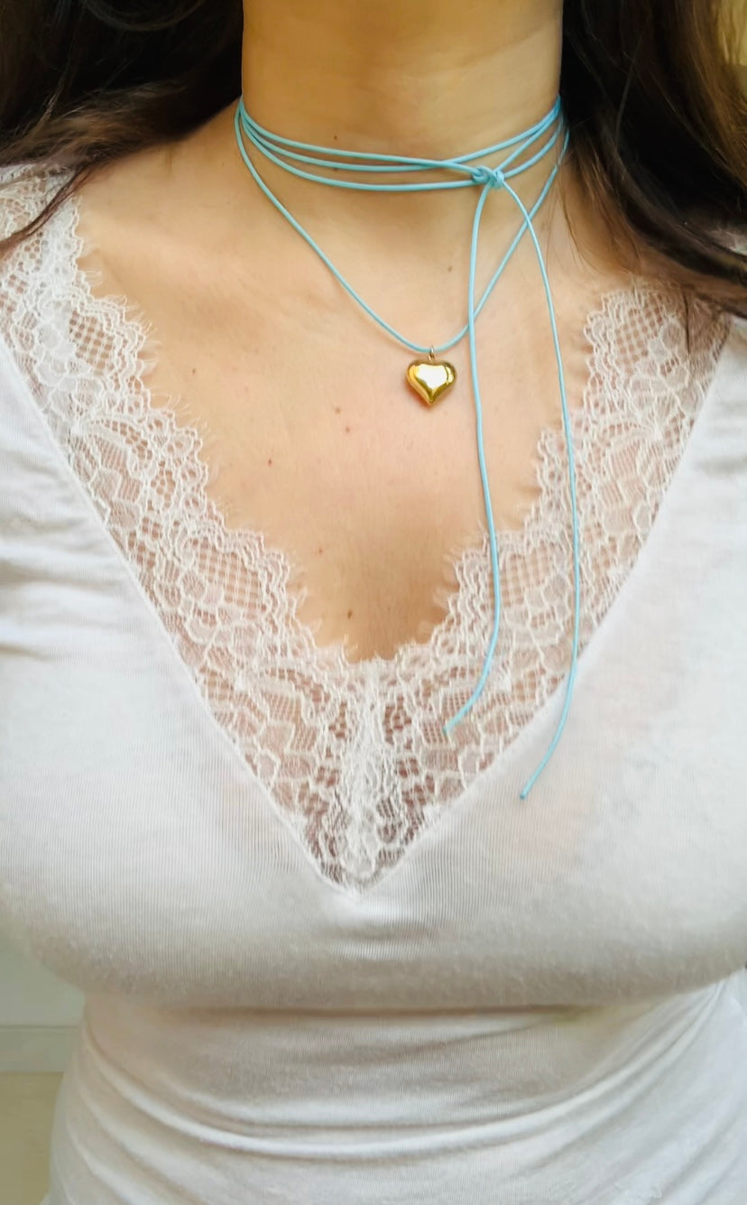 Choker Cuore Bombato gold