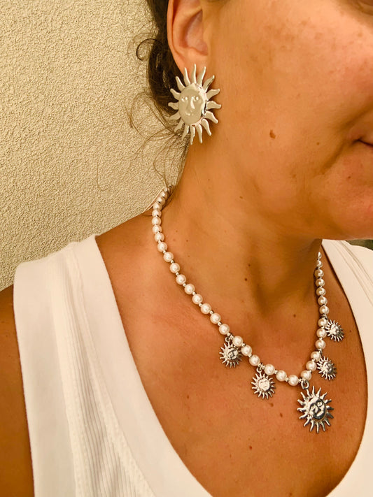 Orecchini Sole Argento