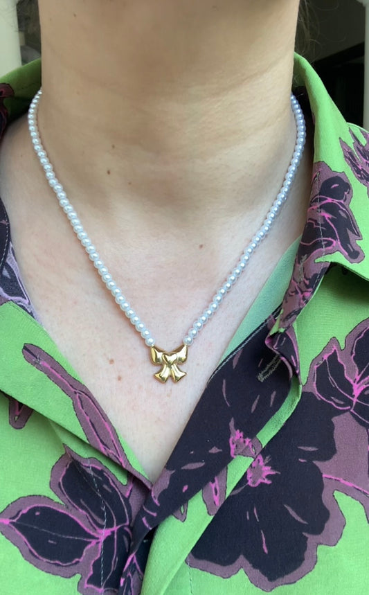 Collana Fiocco Perle
