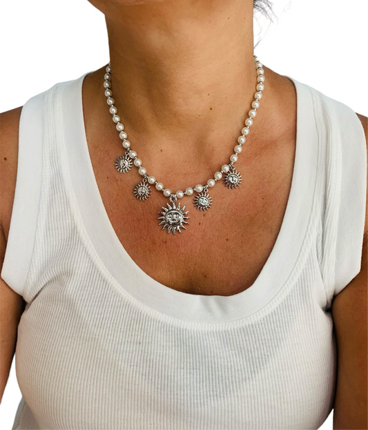 Collana Multi Sole Argento